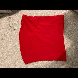 Red tube top
